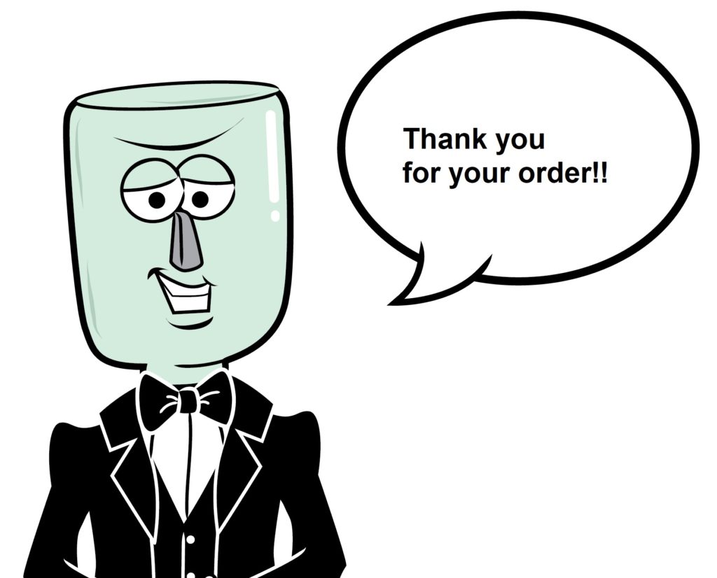 Thank you for your order bubble
